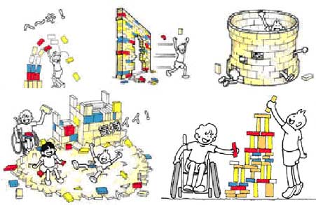 段ボールレンガ＆積木